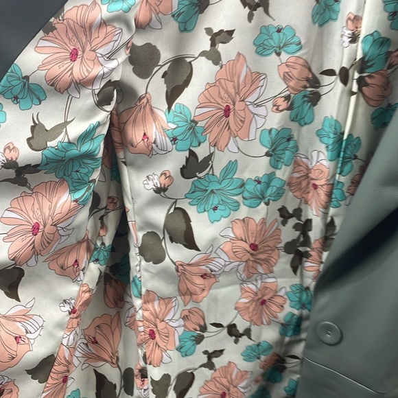 Anthropologie Dolan Left Coast Green Vegan Leather Boyfriend Blazer - Picture 5 of 6